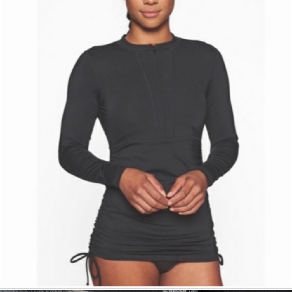 Pre loved, Athleta Rash Guard, Olive Green, Sz S.